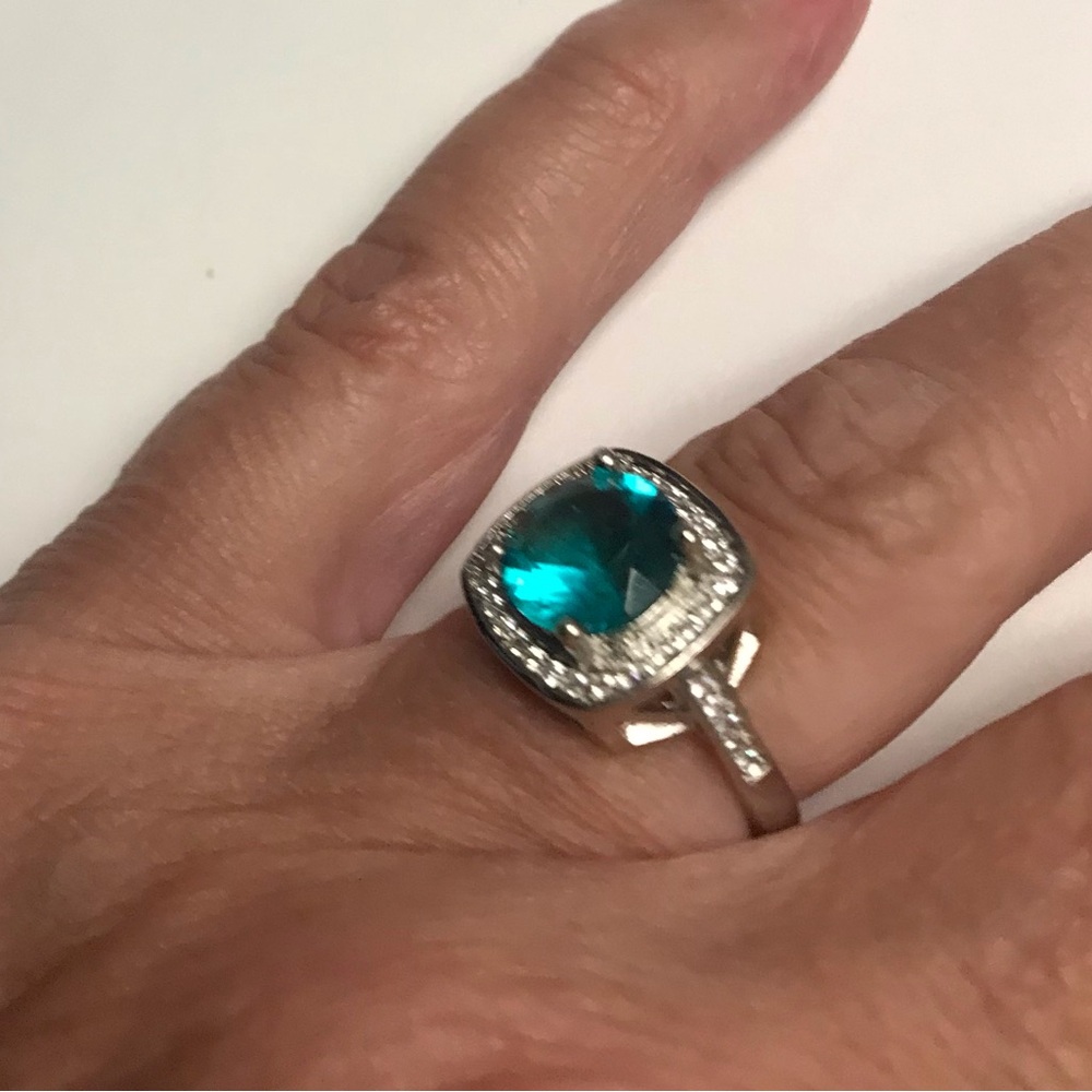 Aquamarine 925 Sterling Silver Ring